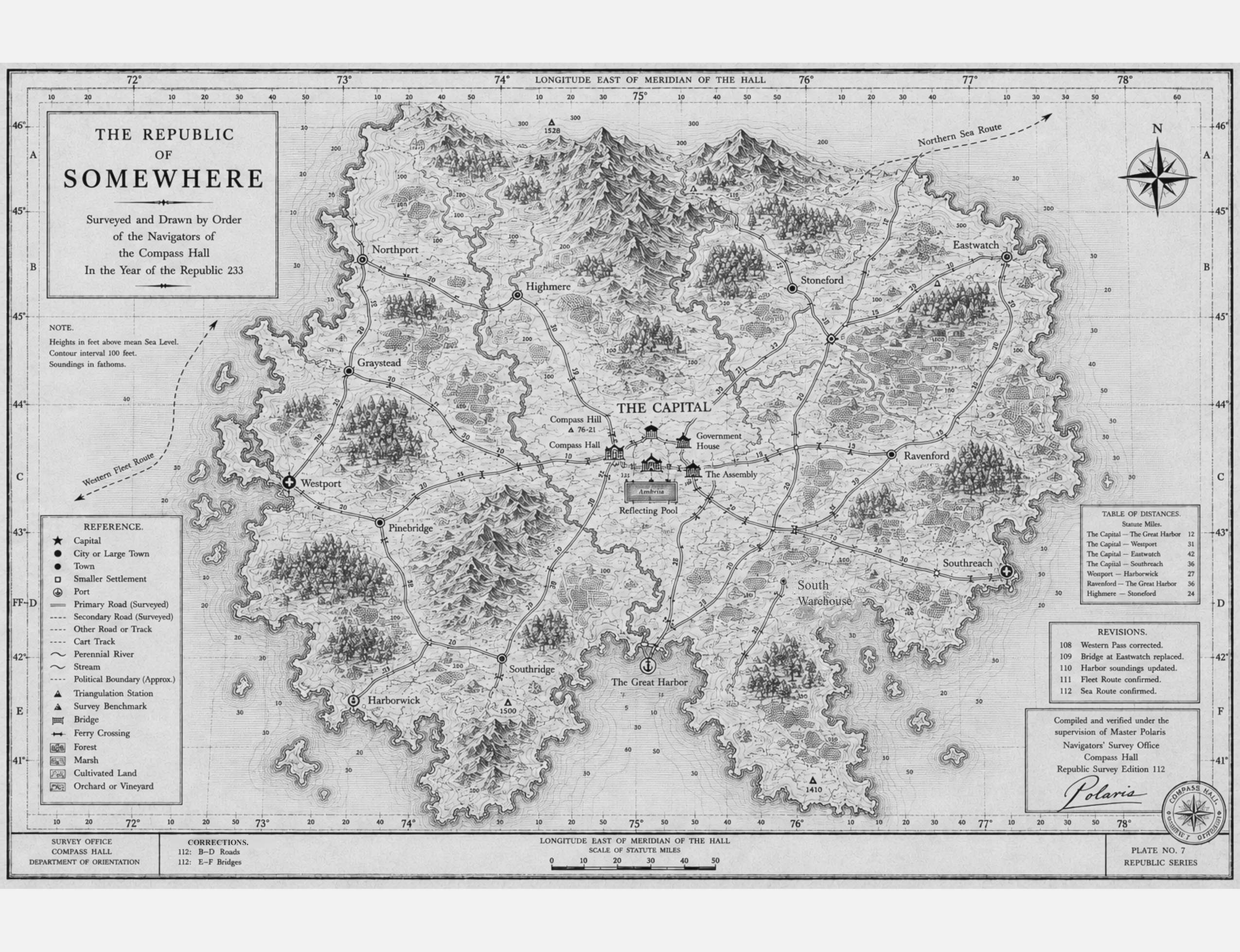 Public map of the Republic of Somewhere